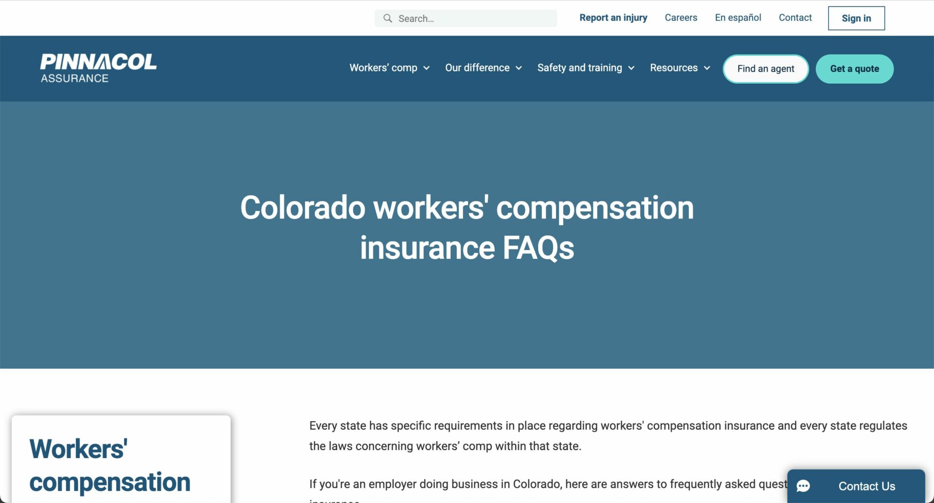 Colorado workers' compensation insurance FAQs